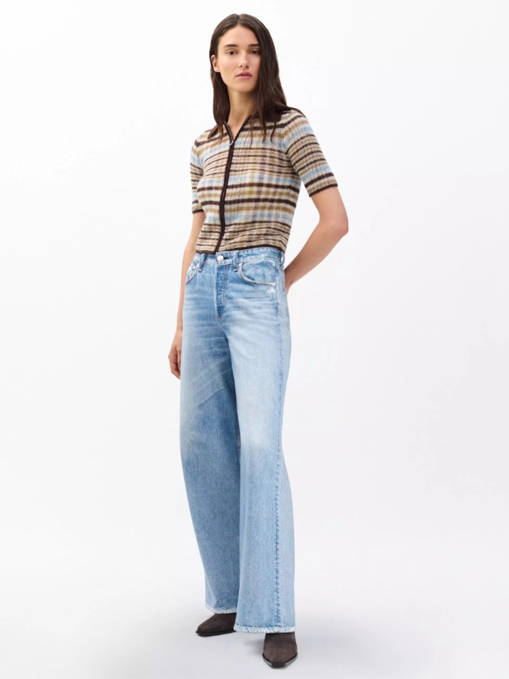 Rag & Bone Raily Miramar Terry Sofie Wide Pant  Size 27 - Picture 6 of 6